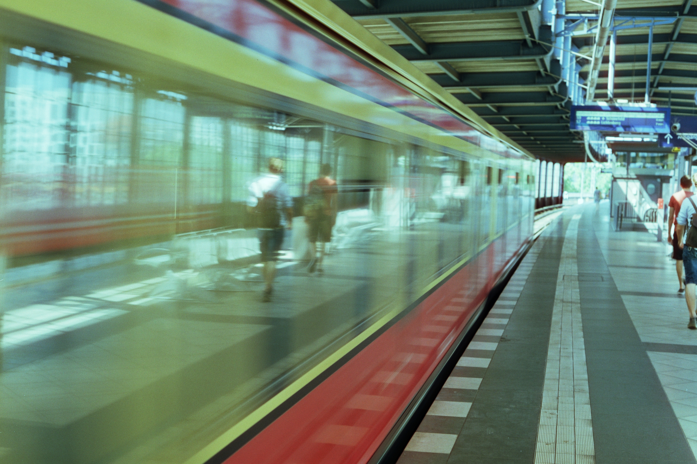 Train window reflection